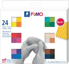 FIMO SOFT Modelliermasse-Set "Basic", 24er Set