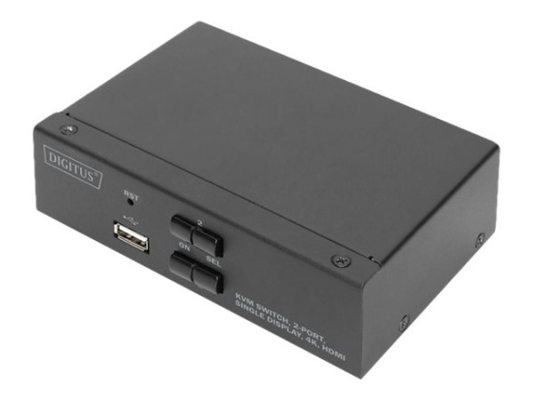 ASSMANN ASSMANN DIGITUS KVM-Switch, 2-Port, Single-Display, 4K, HDMI®