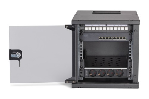 DIGITUS DIGITUS Netzwerk-Set 254 mm (10") - 6HE, 315x300 mm (BxT) sw