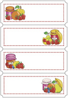 HERMA Haushalts Etiketten Früchtekränze 76 x 35 mm bunt 4 Blatt à 3 Etiketten
