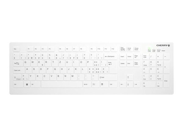 CHERRY AKTIVE KEY Flat Profile Wireless Hygiene Desktop Keyb AK-C8112-FUS-W/CH