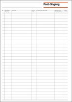 sigel Formularbuch "Post-Eingang/Post-Ausgang", A4, 50 Blatt