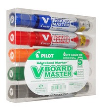 PILOT Whiteboard-Marker V BOARD MASTER, Keilspitze, 5er Etui