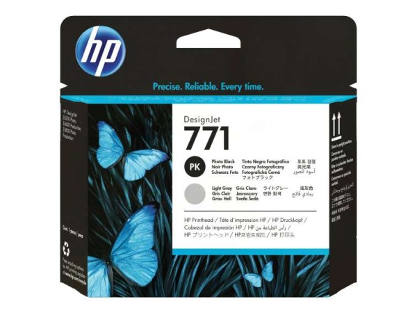 HP 771 Hellgrau, Photo schwarz Druckkopf CE020A
