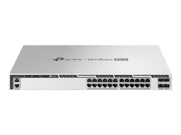 TP-LINK TP-LINK S6500-24GP4XF Omada Pro 24-Port Gigabit Stackable L3 Managed PoE+ Switch with 4 10G Slots