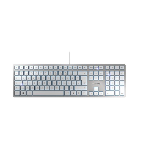 CHERRY KC 6000 Slim Corded Keyboard - USB - SILVER - US-Englisch mit EURO S JK-1600EU-1