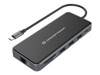 CONCEPTRONIC CONCEPTRONIC Adapter USB-C->2xHDMI,GbE,PD,2xUSB3.0,SD0.25 gr
