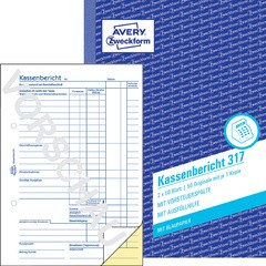 AVERY Zweckform Formularbuch "Kassenabrechnung mit MwSt", A4