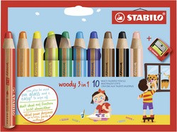 STABILO Multitalentstift woody 3 in 1, 18er Karton-Etui