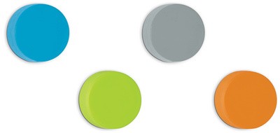 MAUL Scheibenmagnet, Silikon, 12 mm, farbig sortiert