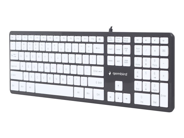 GEMBIRD GEMBIRD Chocolate Tastatur US Tastenlayout schwarz weiß