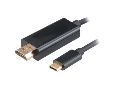 AKASA AKASA Typ C Adapter Kabel auf HDMI - schwarz - Adapter - Digital/Display/Video (AK-CBCA12-18BK)