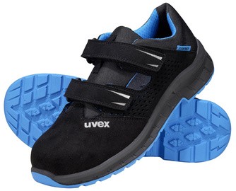 uvex 2 trend Sicherheits-Sandale S1P, schwarz/blau, Gr. 37