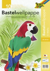 folia Bastelwellkarton, 250 x 350 mm, 10 Blatt, sortiert