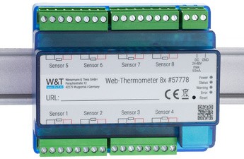 W&T WebThermograph 8x, zur Erfassung von 8 Temperaturpunkten