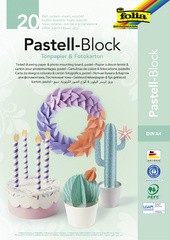 folia Tonpapier- und Fotokarton-Block PASTELL, A4, 20 Blatt