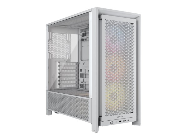 CORSAIR Geh Midi FRAME 4000D RS ARGB Mid-Tower, White CC-9011297-WW