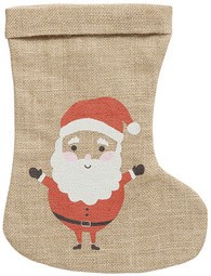 folia Jutesack "Weihnachtsstiefel", (B)200 x (H)330 mm
