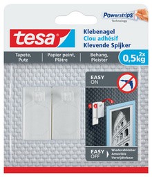 tesa Powerstrips Klebenagel für Tapeten und Putz, 1,0 kg