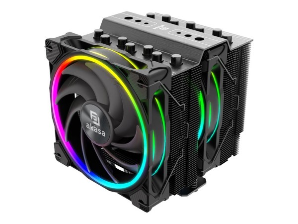AKASA Soho H7 Dual Tower CPU-Kühler, ARGB - 120 mm, schwarz AK-CC4026HP01