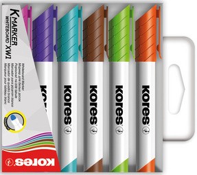 Kores Whiteboard-Marker K MARKER XW2, Keilspitze, 6er Etui