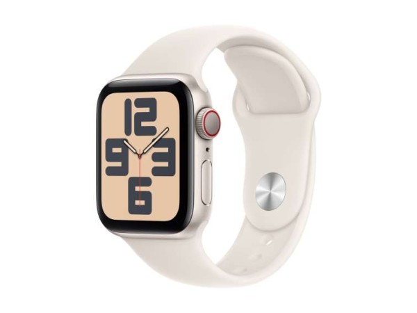 APPLE Watch SE GPS + Cellular 40mm Starlight Aluminium Case with Starlight MXGK3QF/A