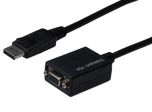 DIGITUS Adapterkabel, DisplayPort - HD15, 0,15 m, schwarz