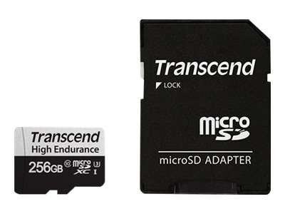 TRANSCEND USD350V 256GB microSD w/ adapter U3 High Endurance TS256GUSD350V