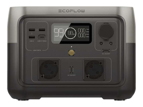 ECOFLOW RIVER 2 Max EU - Tragbare Powerstation ZMR610-B-EU