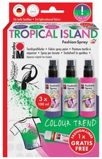 Marabu Textilsprühfarbe "Fashion-Spray", Set TROPICAL ISLAND