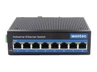 WANTEC WANTEC Industrial PoE Ethernet Switch für Hutschiene 8 Port