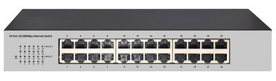 DIGITUS Unmanaged Fast Ethernet Switch N-Way, 24 Port