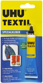 UHU Spezialkleber TEXTIL, lösemittelfrei, 20 g in der Tube