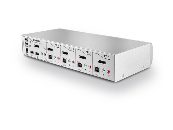 LINDY LINDY 4 Port DisplayPort 1.2 KVM Switch Pro Audio USB 2.0