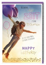 SUSY CARD Geburtstagskarte "Fallschirmspringer"