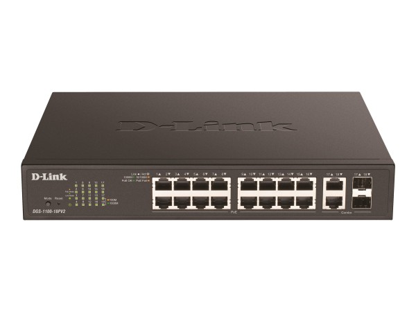 D-LINK D-LINK Switch 16G 2SFP PoE+ 130W