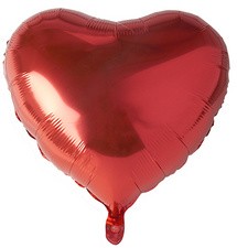 PAPSTAR Folienballon "Heart", Durchmesser: 450 mm, rot