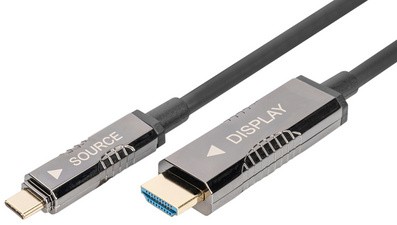 DIGITUS USB Typ-C auf HDMI AOC Adapterkabel, 20 m