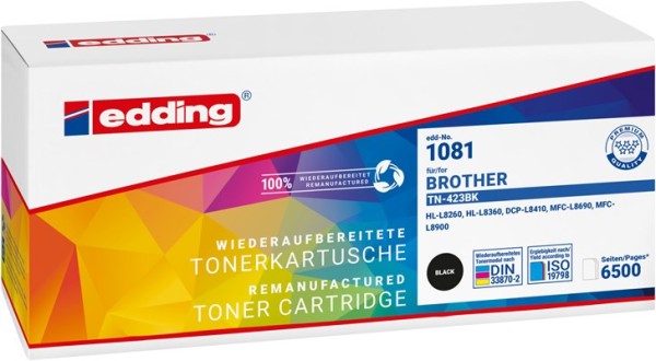 EDDING EDDING EDD-1081 schwarz Toner ersetzt brother TN-423BK (18-1081)