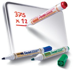 Pentel Whiteboard-Marker MW85, Rundspitze, schwarz