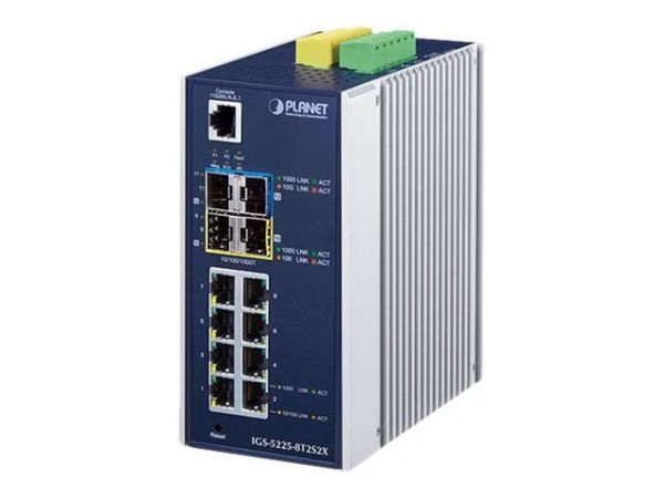 PLANET TECHNOLOGY PLANET Industrial L2+ 8-Port 10/100/1000T + 2-Port IGS-5225-8T2S2X