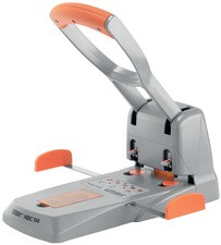 Rapid Registraturlocher Supreme HDC150/2, silber/orange