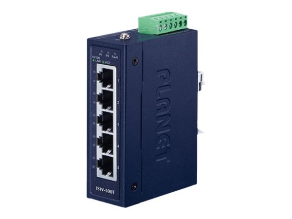 PLANET TECHNOLOGY PLANET TECHNOLOGY PLANET Industrial 5-Port 10/100TX Compact Ethernet Switch