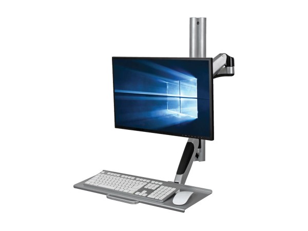 EATON EATON TRIPPLITE Adjustable-Height Wall-Mount Sit-Stand Workstation Single-Display
