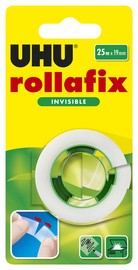 UHU Klebefilm rollafix invisible, 19 mm x 25 m