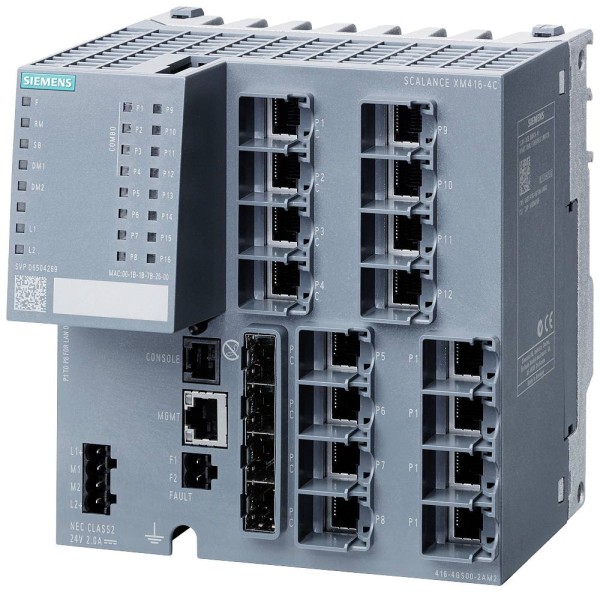 SIEMENS SIEMENS SCALANCE XM416- 6GK5416-4GS00-2AM2 4C, Managed Modular IE Switch, 16 X