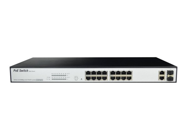 DIGITUS Managed Fast Ethernet PoE Switch 16-Port RJ45 DN-95312-1
