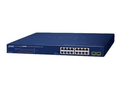 PLANET TECHNOLOGY 16-Port 10/100/1000T 802.3at GSW-1820HP