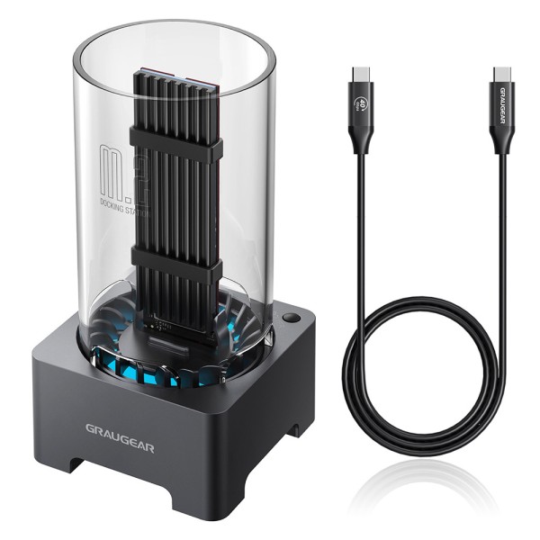 GRAUGEAR GRAUGEAR Docking Station USB 4.0 f. M.2 PCIe Gen4x4 NVMe SSD