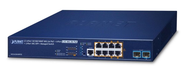 PLANET TECHNOLOGY PLANET TECHNOLOGY L3 4-Port GE PoE+ + 4*2.5G PoE++ + 2*10G SFP+